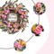 Summer 22 Inch Wreath for Front Door, Artificial Floral Wreath with Roses, Wild Flowers, Leaves, and Welcome Board, Farmhouse Indoor/Outdoor Wall Decor